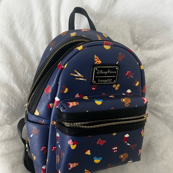Disney Loungeparks mini blue multicolor backpack - Picture 4 of 7